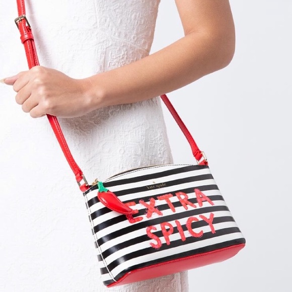 KATE SPADE EXTRA SPICY MILLIE BLACK MULTI STRIPE - Picture 2 of 6